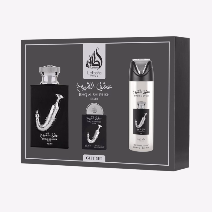 Lattafa Pride Ishq Al Shuyukh Silver - ZESTAW